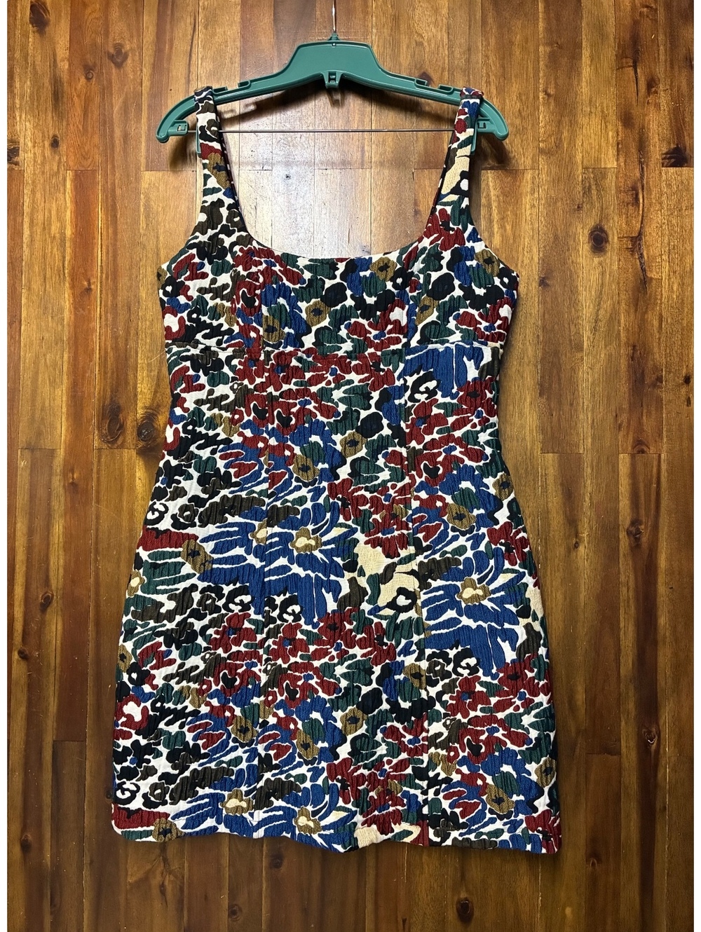Maeve Anthropologie Floral Jacquard Mini Dress Size 10 Cottagecore Tapestry
